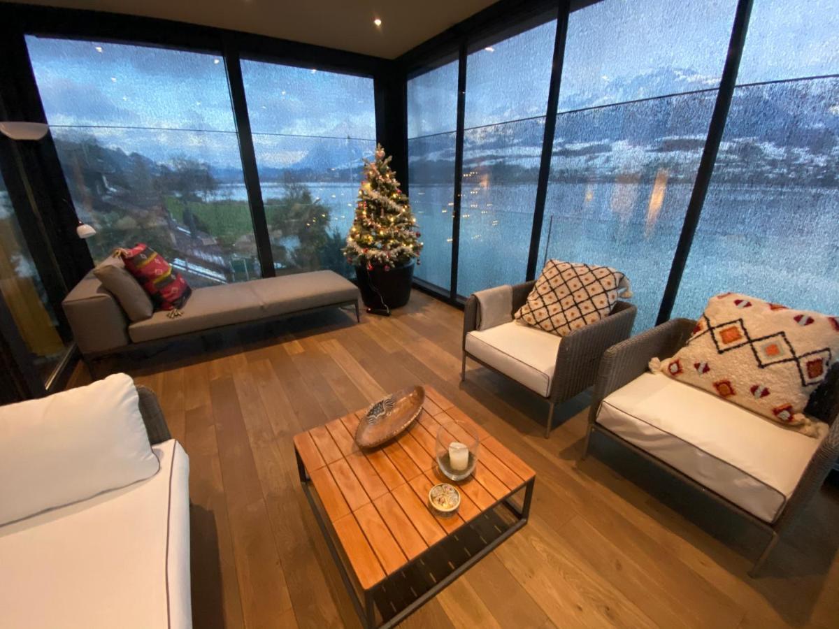 Luxury Loft On Top Of Villa Wilen With Tremendous Views By The Lake Sarnen Eksteriør billede