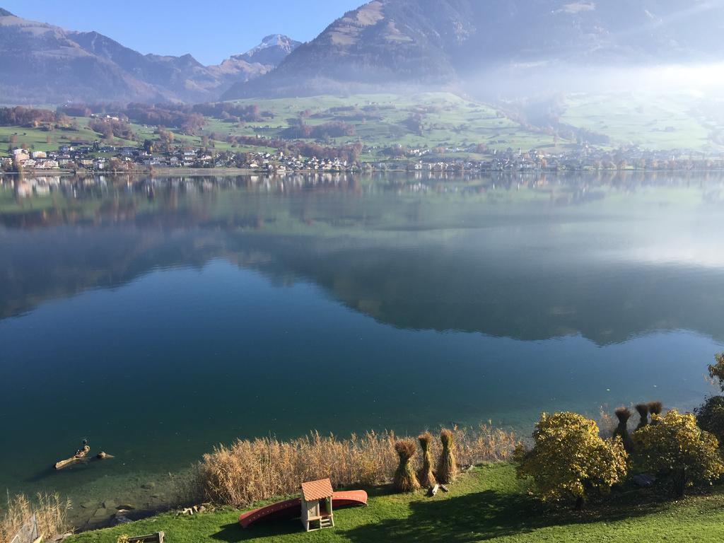 Luxury Loft On Top Of Villa Wilen With Tremendous Views By The Lake Sarnen Eksteriør billede