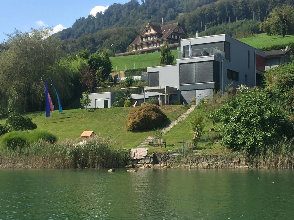 Luxury Loft On Top Of Villa Wilen With Tremendous Views By The Lake Sarnen Eksteriør billede