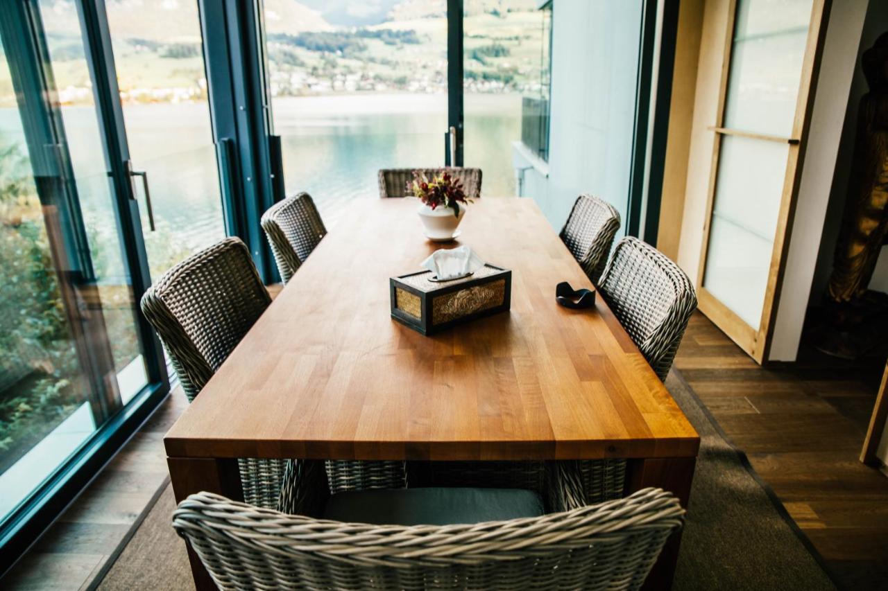 Luxury Loft On Top Of Villa Wilen With Tremendous Views By The Lake Sarnen Eksteriør billede